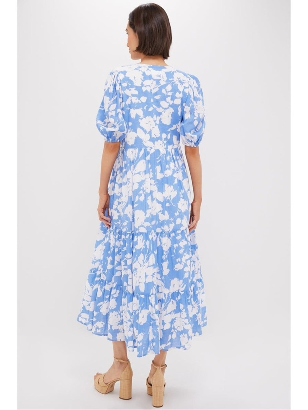 HYACINTH HOUSE Blue and White Floral Cisco Maxi Dress Size XXS - Picture 2 of 12